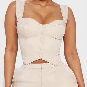 Nude corset top